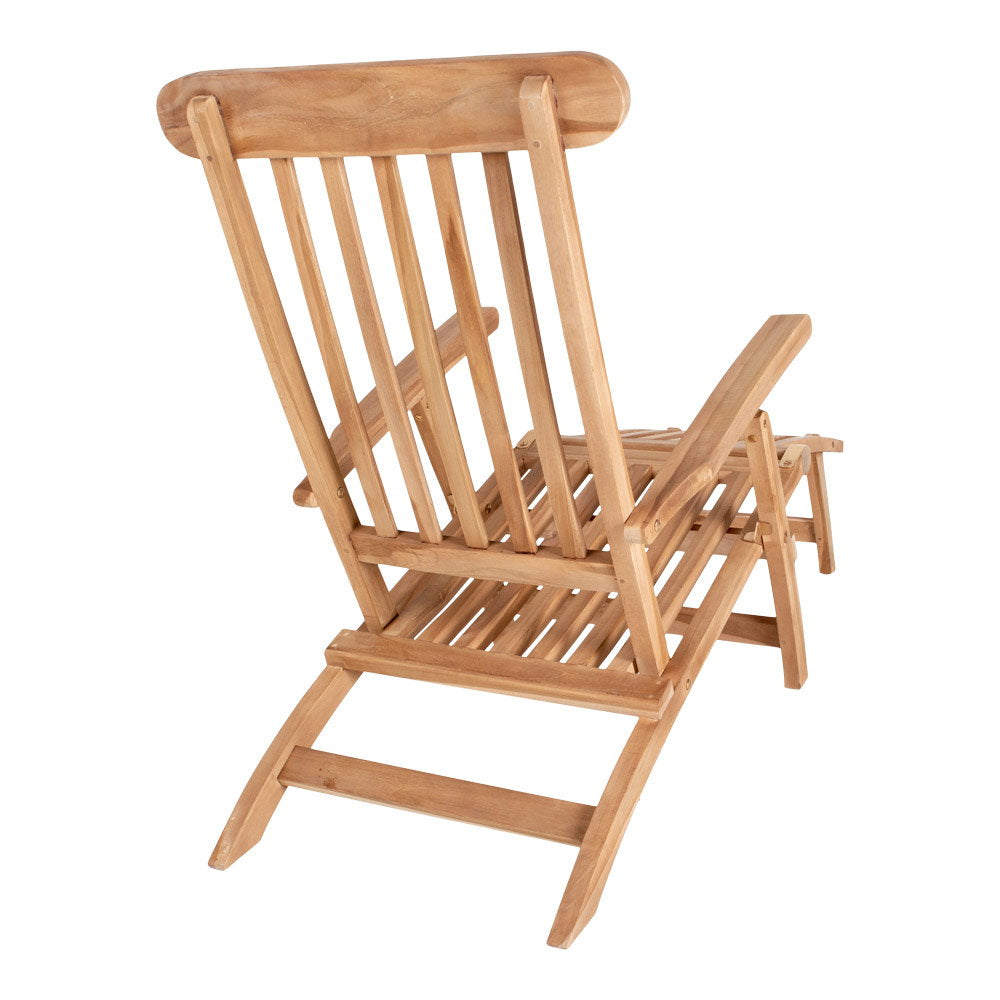 Arrecife ligstoel - ligstoel met verstelbare rugleuning, teak, naturel