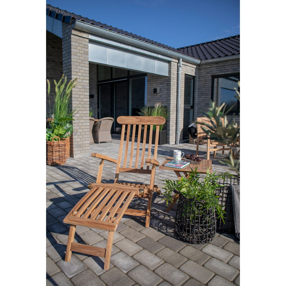 Arrecife ligstoel - ligstoel met verstelbare rugleuning, teak, naturel