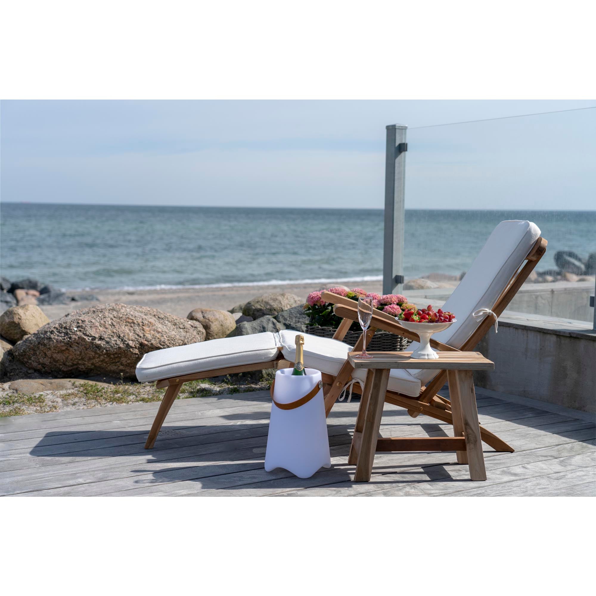 Arrecife ligstoel - ligstoel met verstelbare rugleuning, teak, naturel