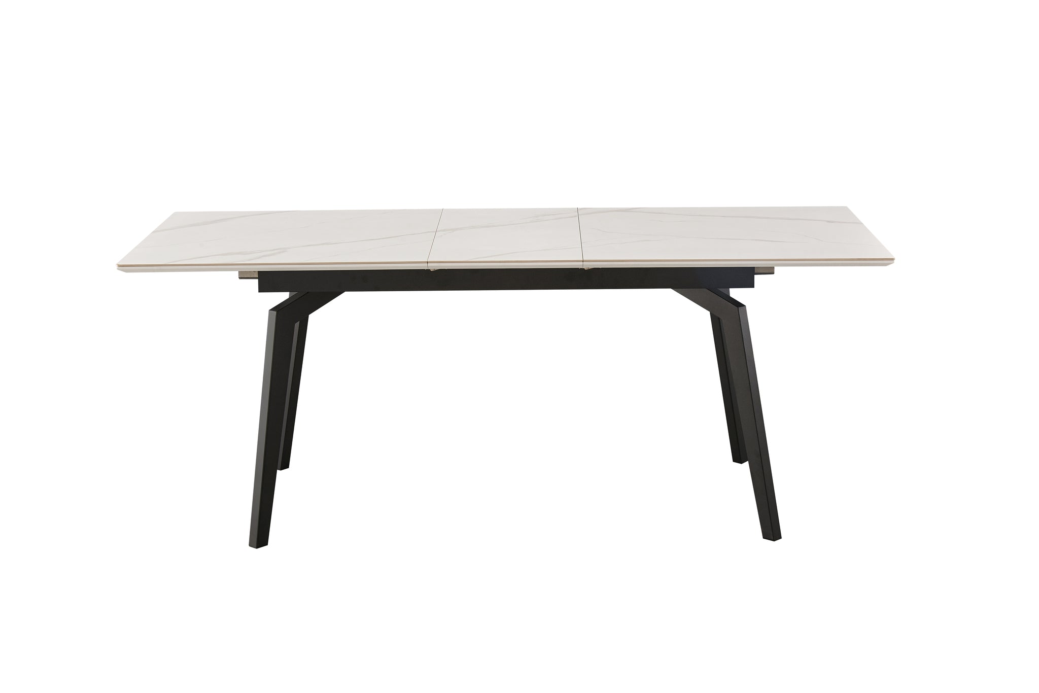 Eettafel Venus uitschuiftafel 160 x 90 (+1 x 40 cm) Deckstone wit marmer