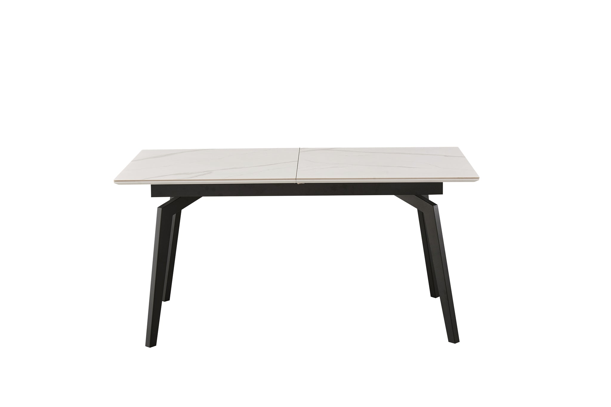 Eettafel Venus uitschuiftafel 160 x 90 (+1 x 40 cm) Deckstone wit marmer