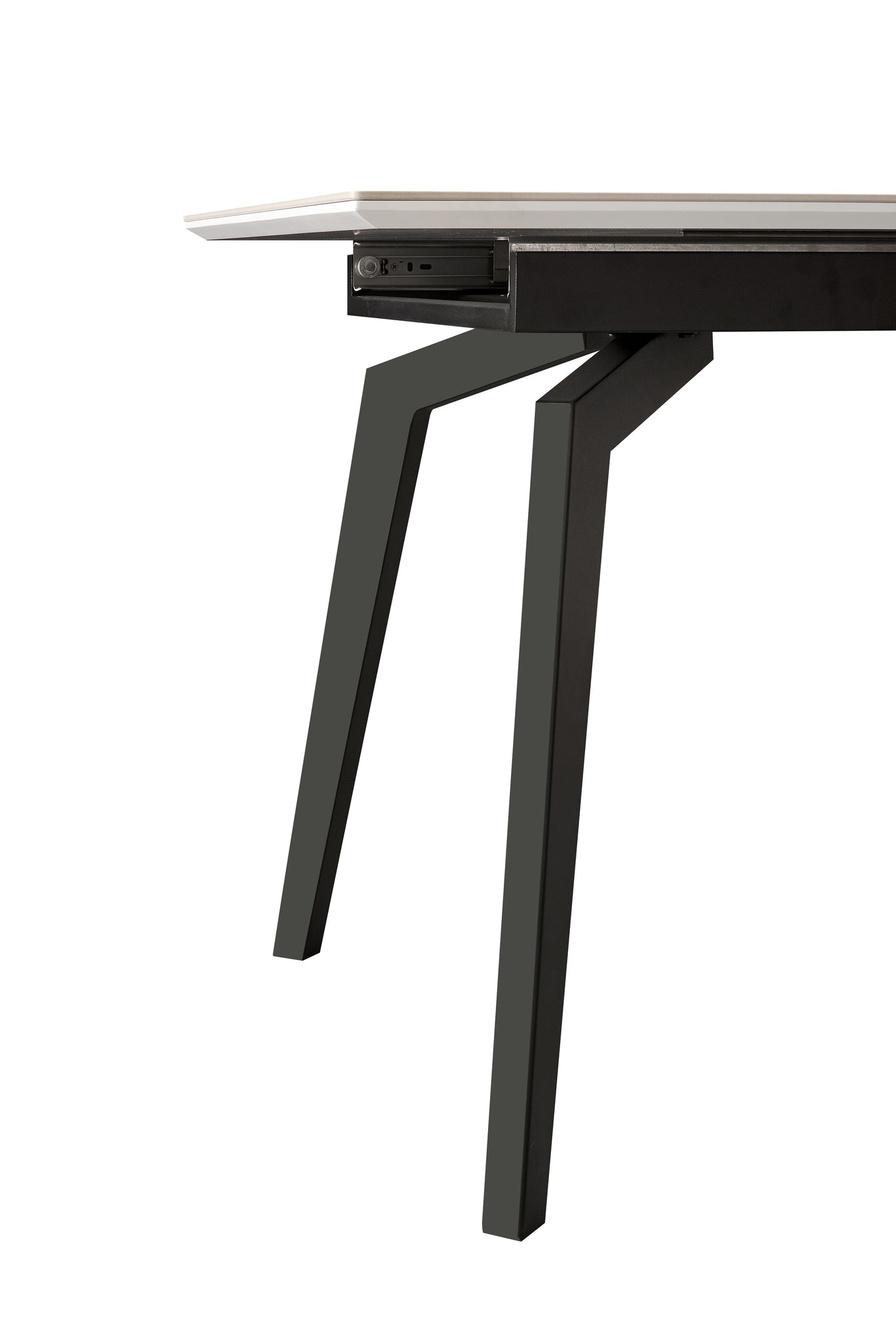 Eettafel Venus uitschuiftafel 160 x 90 (+1 x 40 cm) Deckstone wit marmer