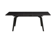 Eettafel Venus Uitschuiftafel 160 x 90 (+1 x 40 cm) Deckstone Zwart Marmer