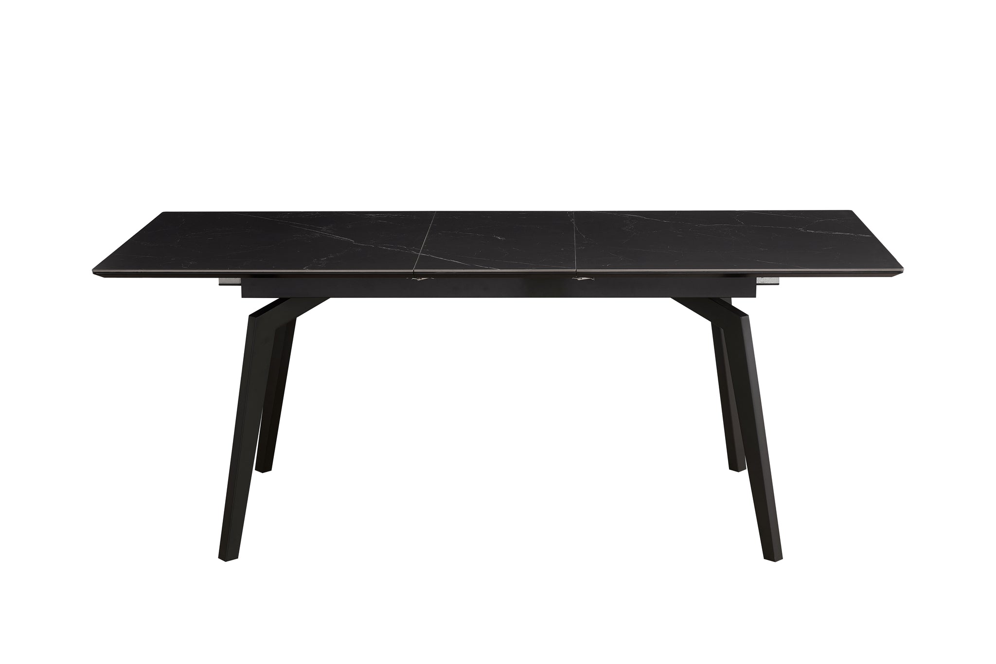 Eettafel Venus Uitschuiftafel 160 x 90 (+1 x 40 cm) Deckstone Zwart Marmer