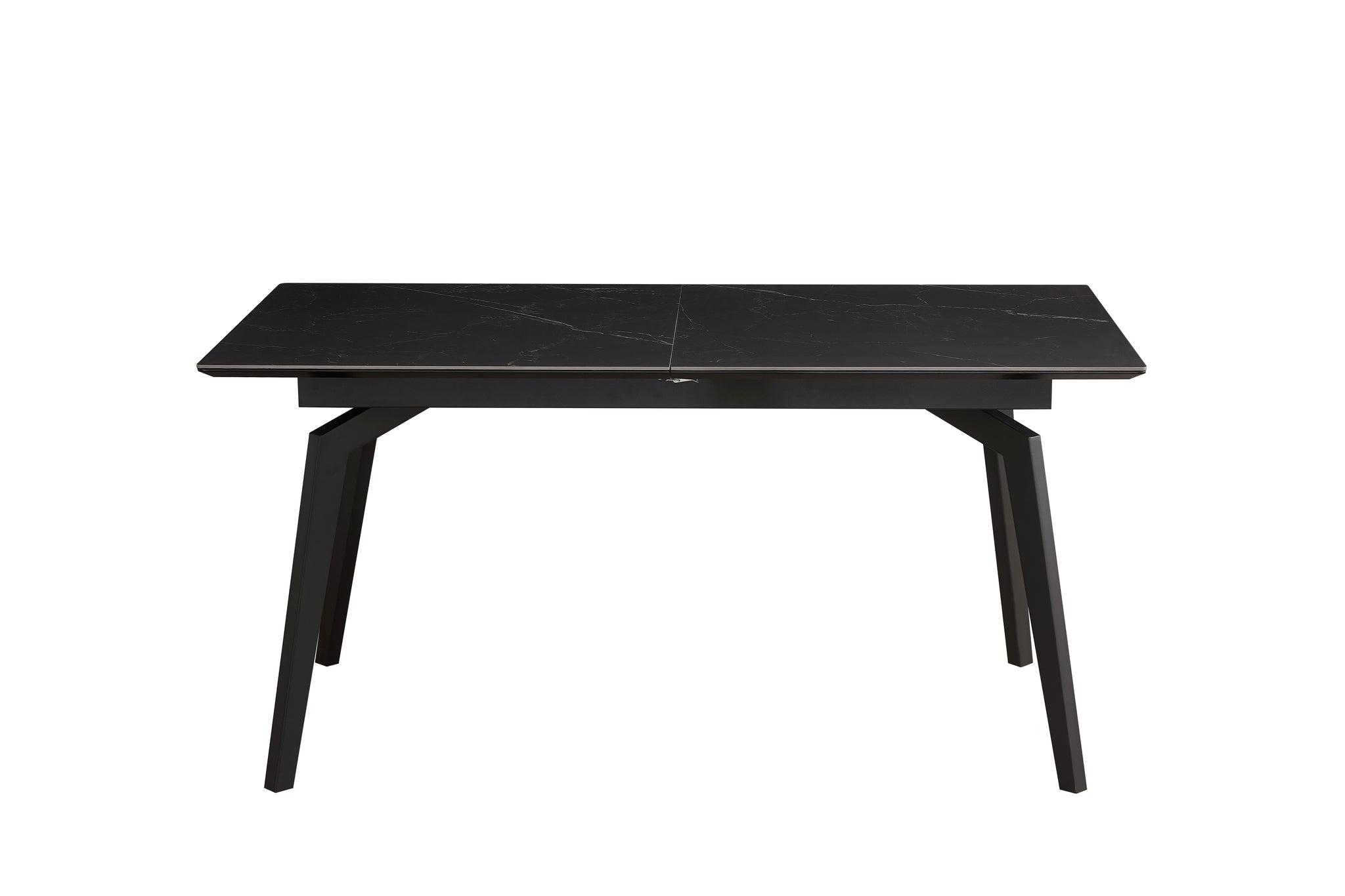 Eettafel Venus Uitschuiftafel 160 x 90 (+1 x 40 cm) Deckstone Zwart Marmer