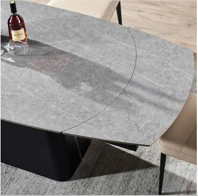 Eettafel Rick uitschuiftafel 160 x 90 (+ 2 x 40 cm) Deckstone wit marmer