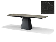Eettafel Rick uitschuiftafel 160 x 90 (+2 x 40 cm) Deckstone zwart marmer