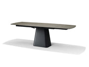 RICK Eettafel Glas-keramiek Taupe 160-240x90 Uitschuifbaar
