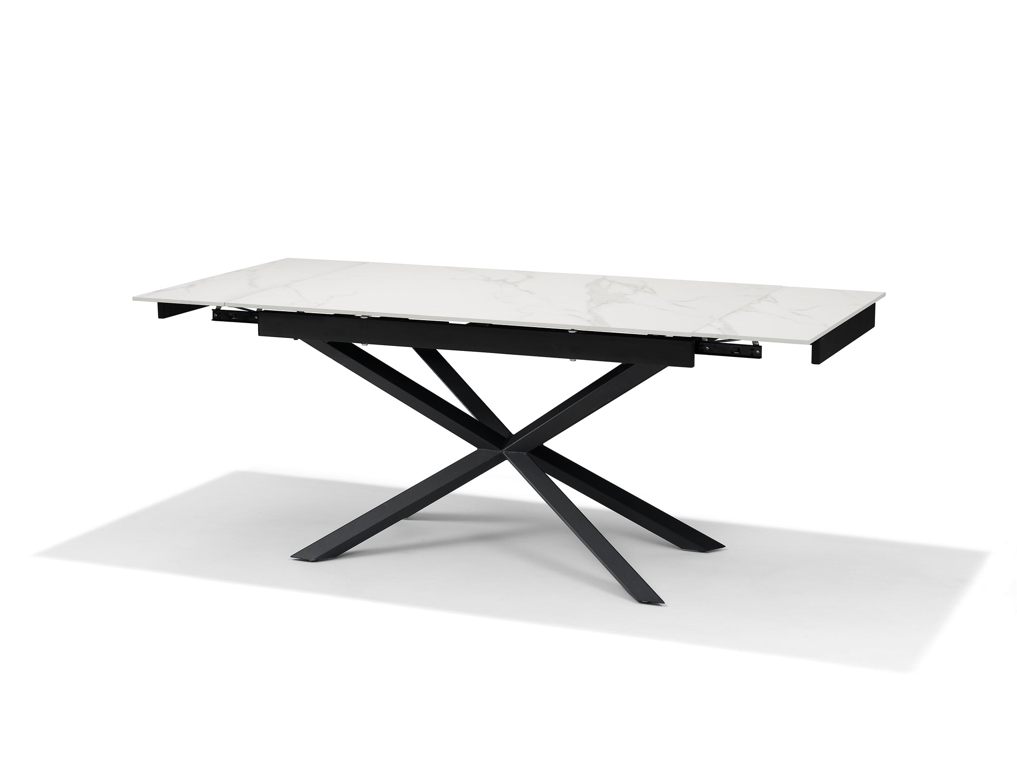 Eettafel Reno Tafel - Wit Deckstone 136-196x90 Uitschuifbaar