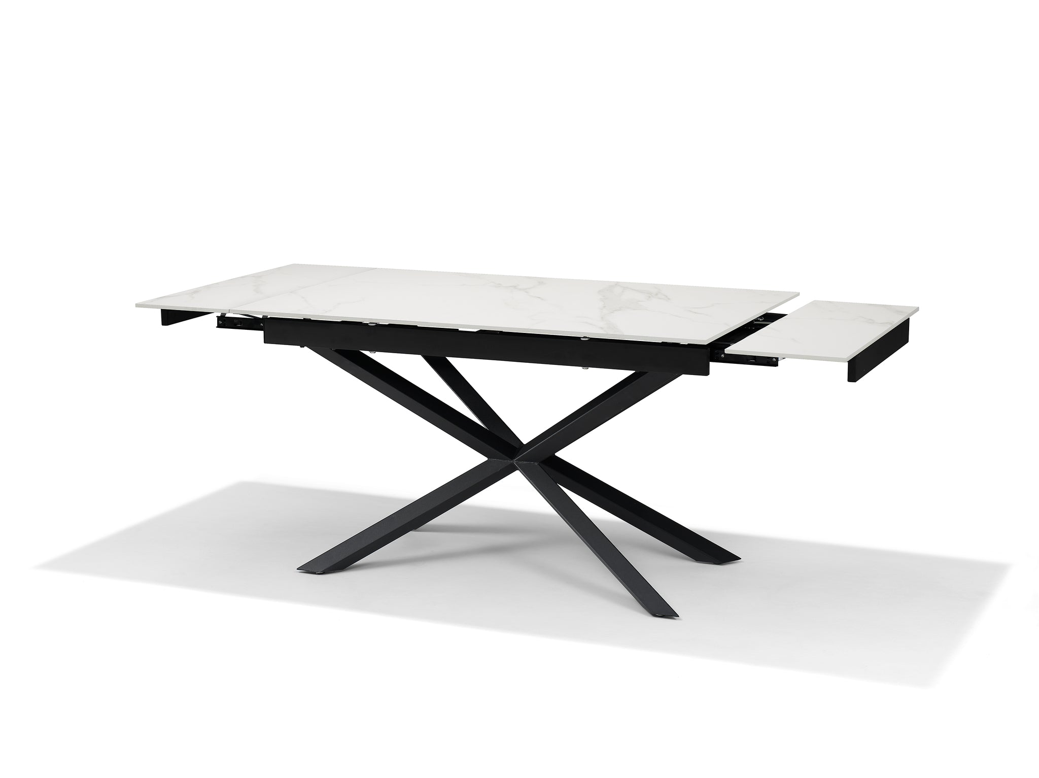 Eettafel Reno Tafel - Wit Deckstone 136-196x90 Uitschuifbaar