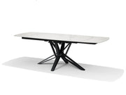 VEGAS eetkamertafel Deckstone wit marmer 160-240x90 uitschuifbaar