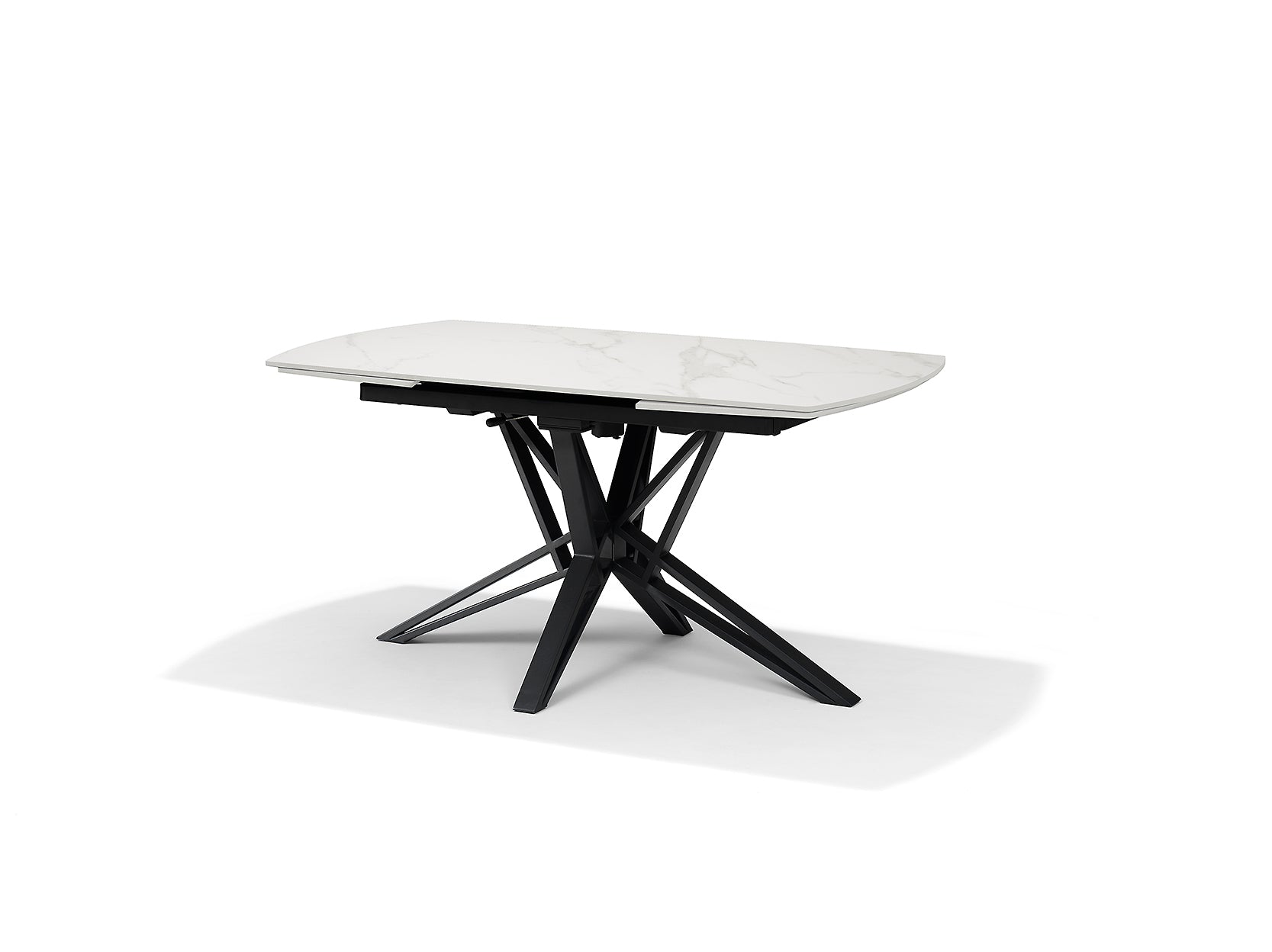 VEGAS eetkamertafel Deckstone wit marmer 160-240x90 uitschuifbaar