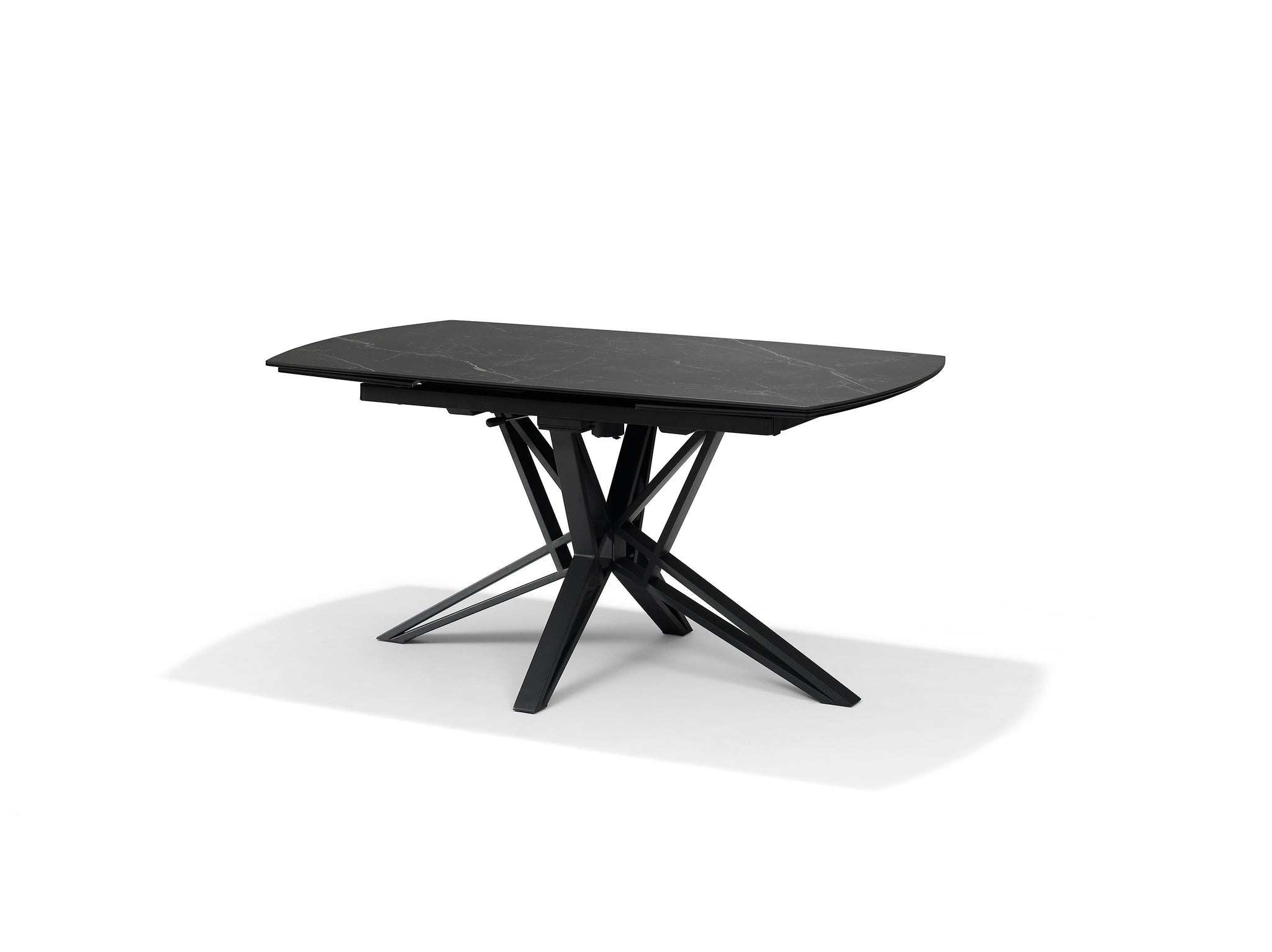 VEGAS Eettafel Deckstone Zwart Marmer 160-240 x 90 Uitschuifbaar