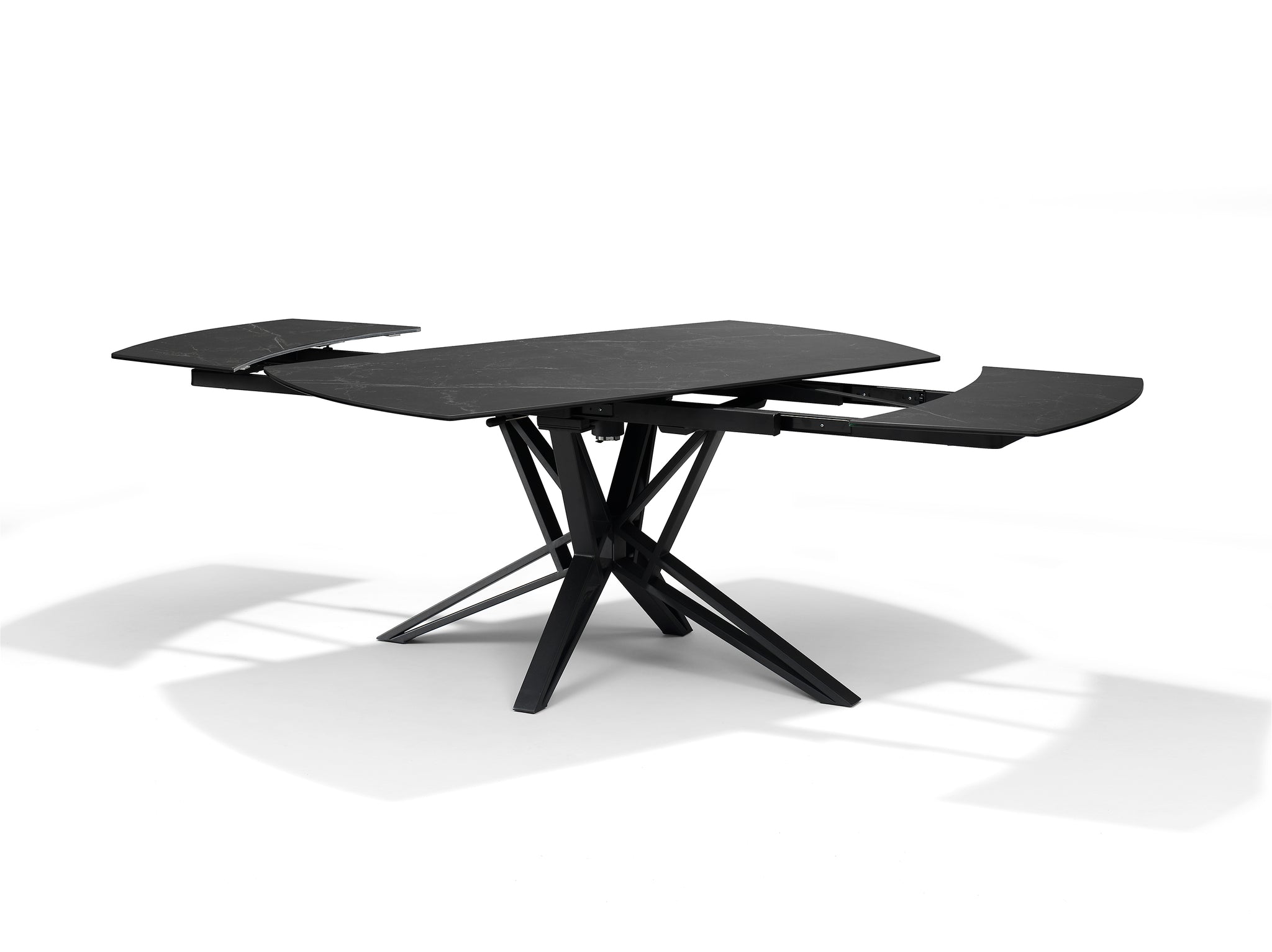 VEGAS Eettafel Deckstone Zwart Marmer 160-240 x 90 Uitschuifbaar