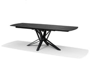 VEGAS Eettafel glas-keramiek taupe 160-240x90 uitschuifbaar