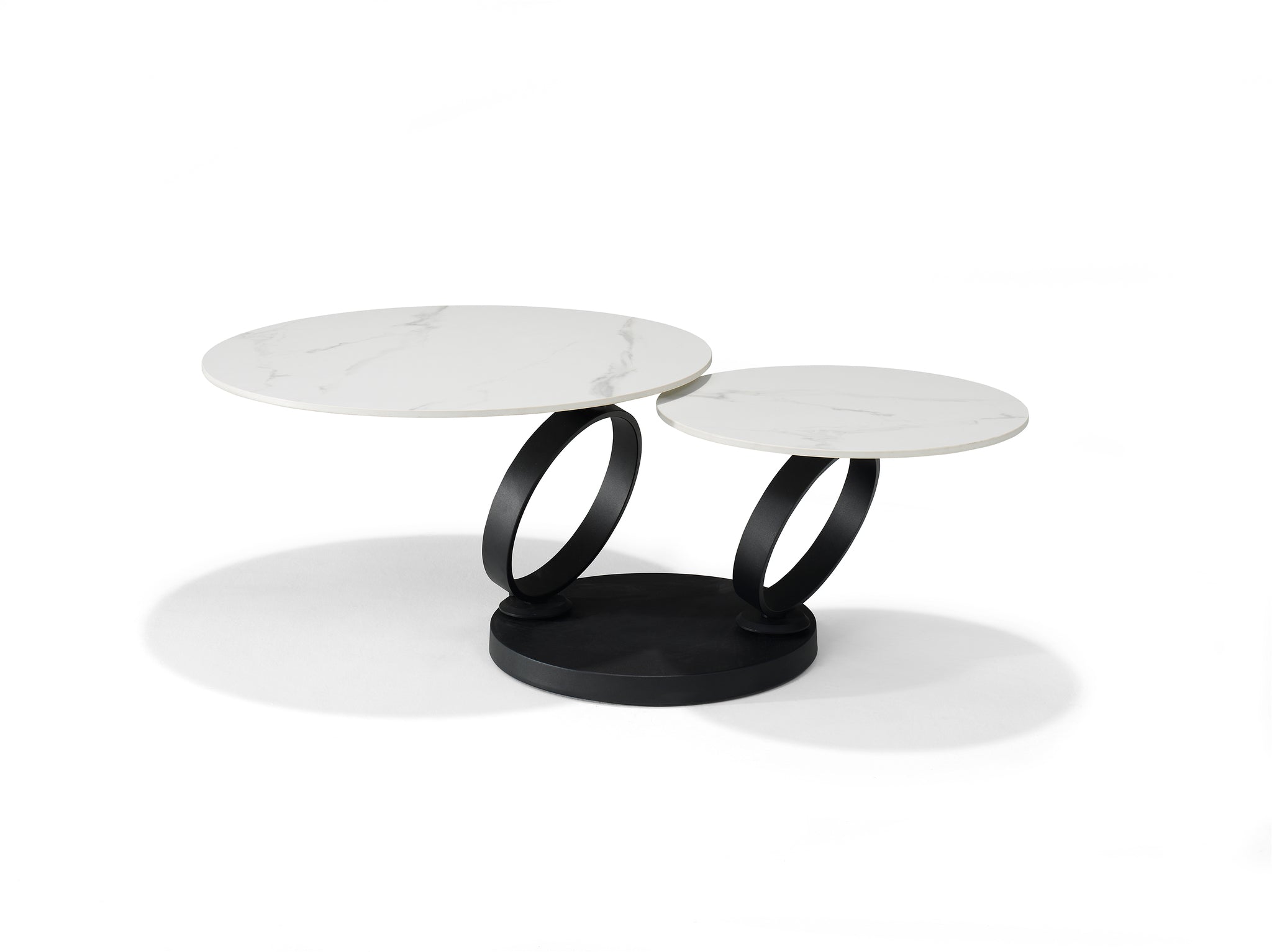 Orion salontafel B-5706 - wit Deckstone - 2 draaibare bladen