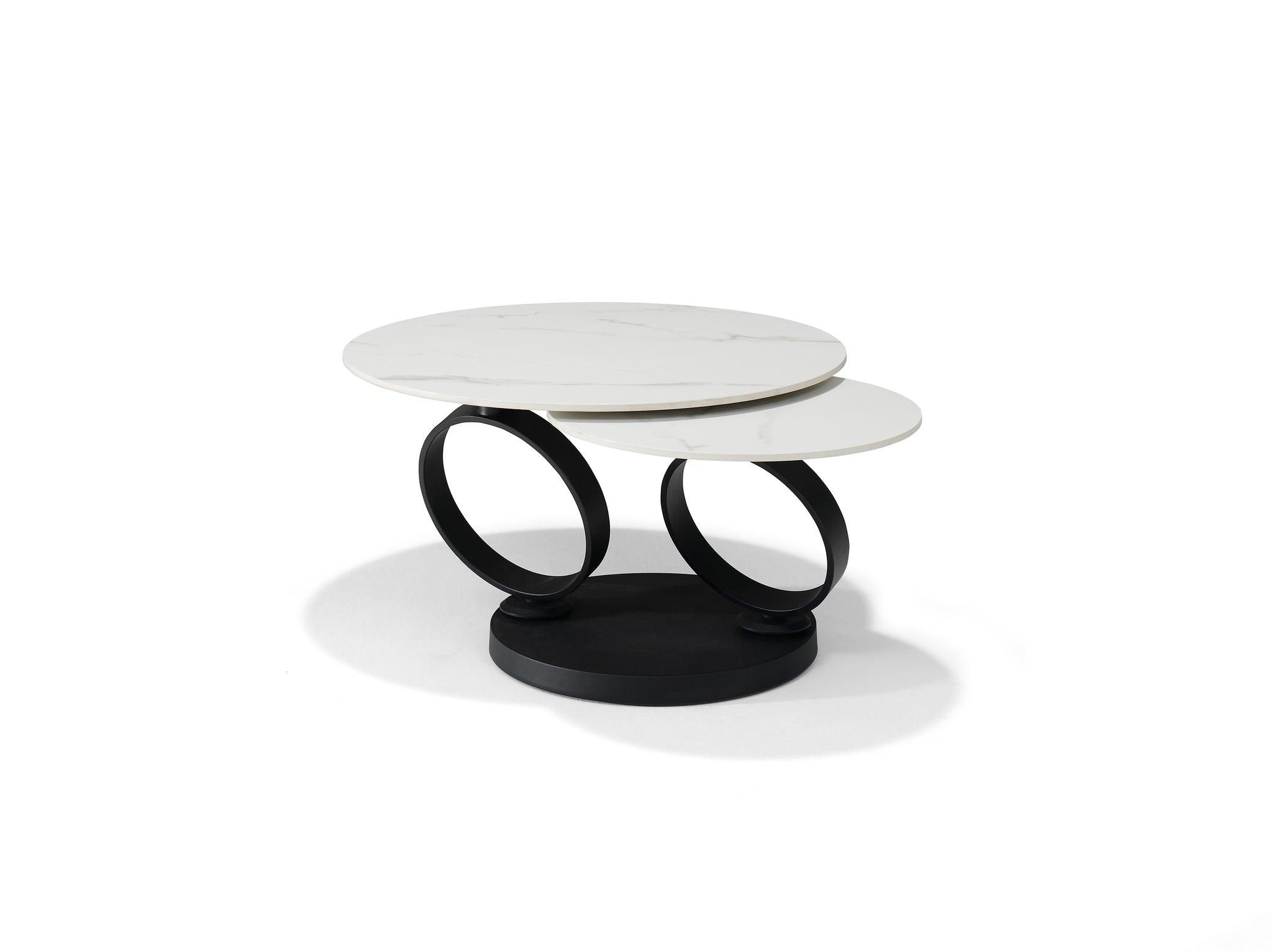 Orion salontafel B-5706 - wit Deckstone - 2 draaibare bladen