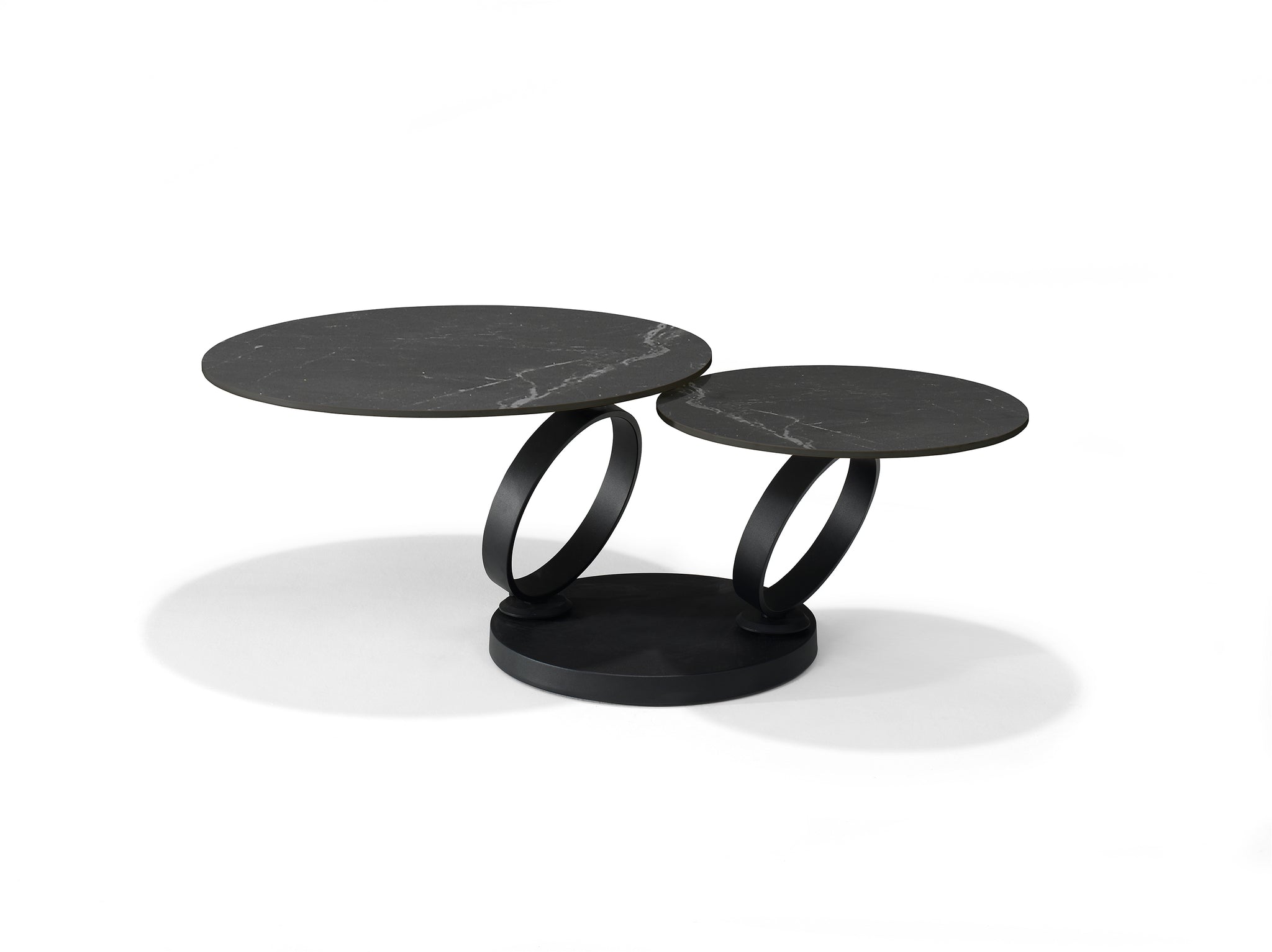 Orion salontafel B-5706 - zwart Deckstone - 2 draaibare bladen