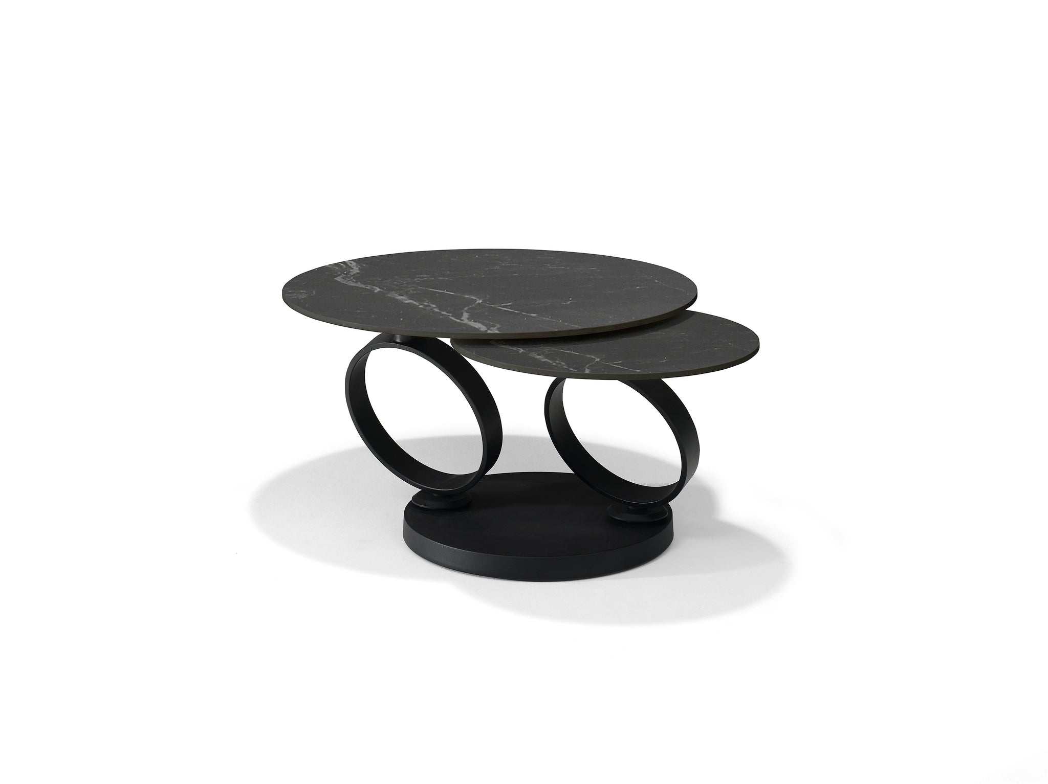 Orion salontafel B-5706 - zwart Deckstone - 2 draaibare bladen