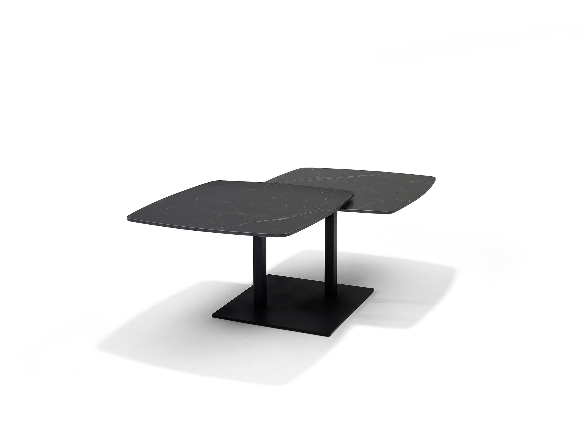 Gemini salontafel - Zwart Deckstone - 2 schuifbladen