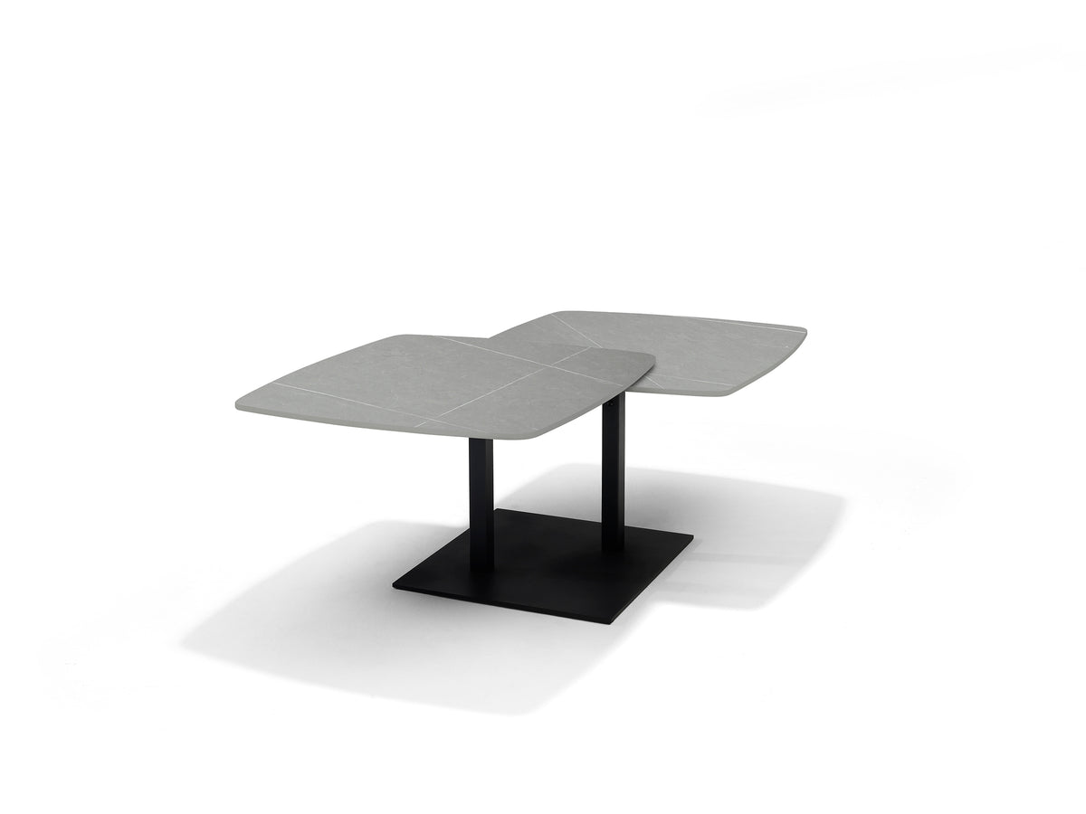 Gemini salontafel - Deckstone grijs - 2 uitschuifbare bladen