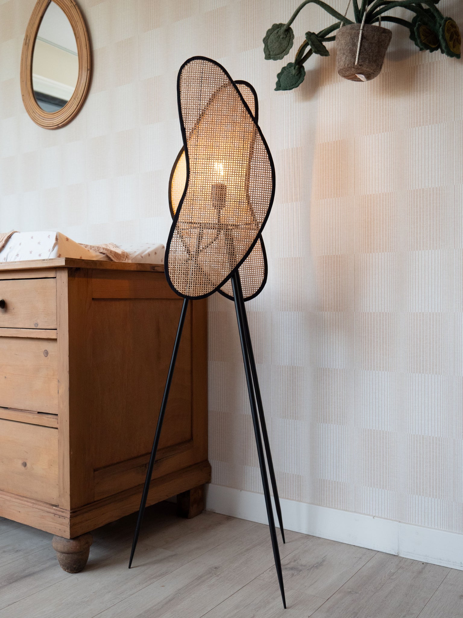 Kidsdepot lamp Fyke naturel - zwart