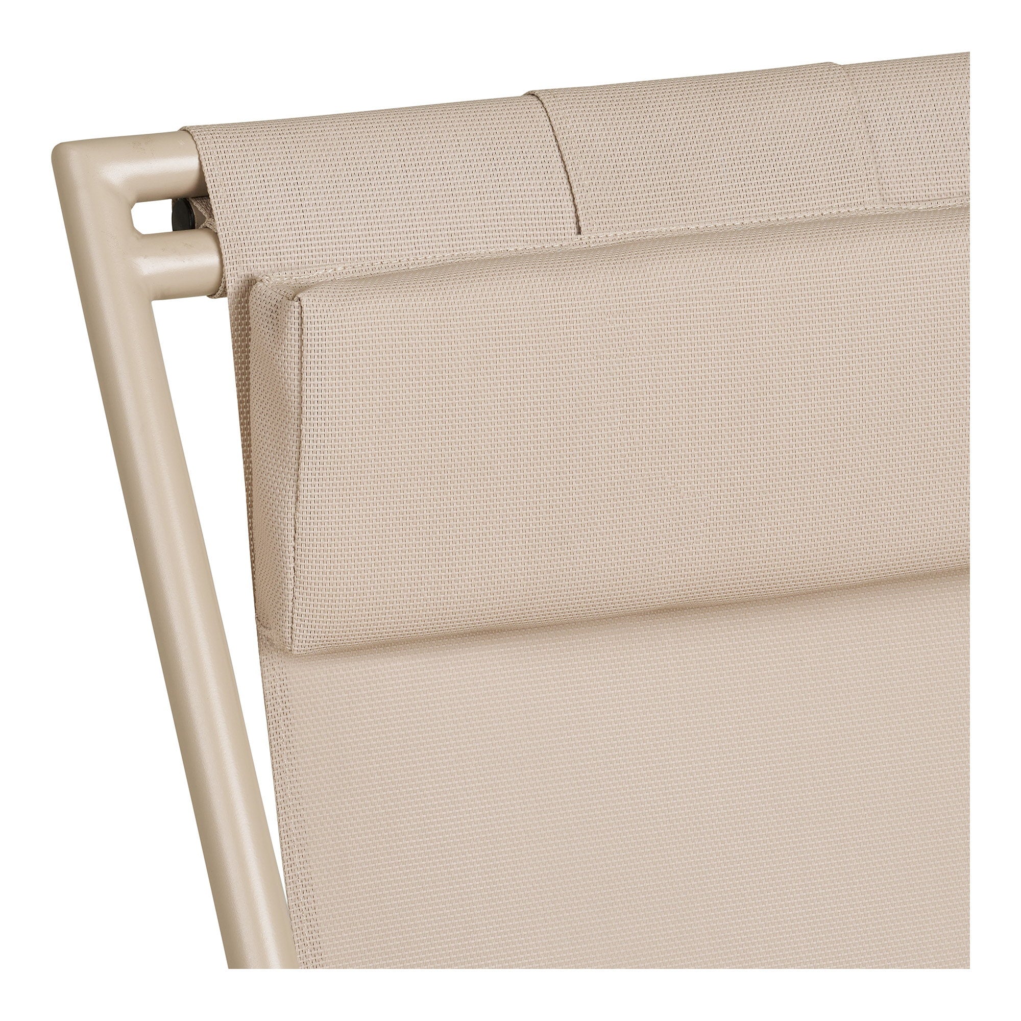 Curtis Beach Chair - Strandstoel met rugleuning in 4 standen, textilene/staal, taupe