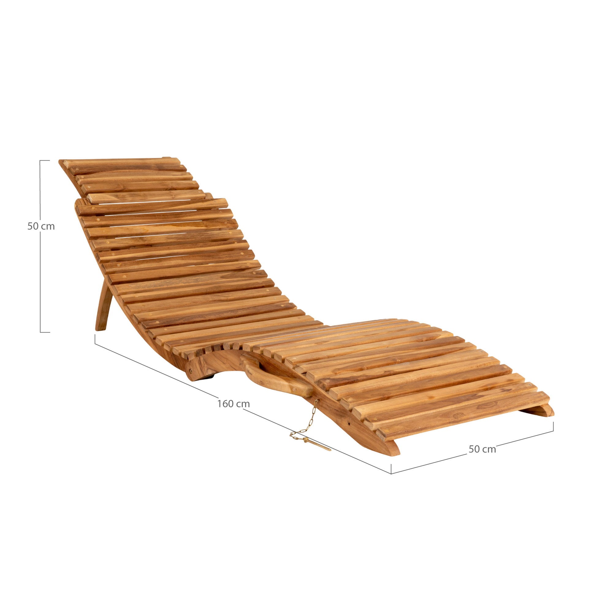 Arrieta Sun Lounger - ligstoel, teak, naturel