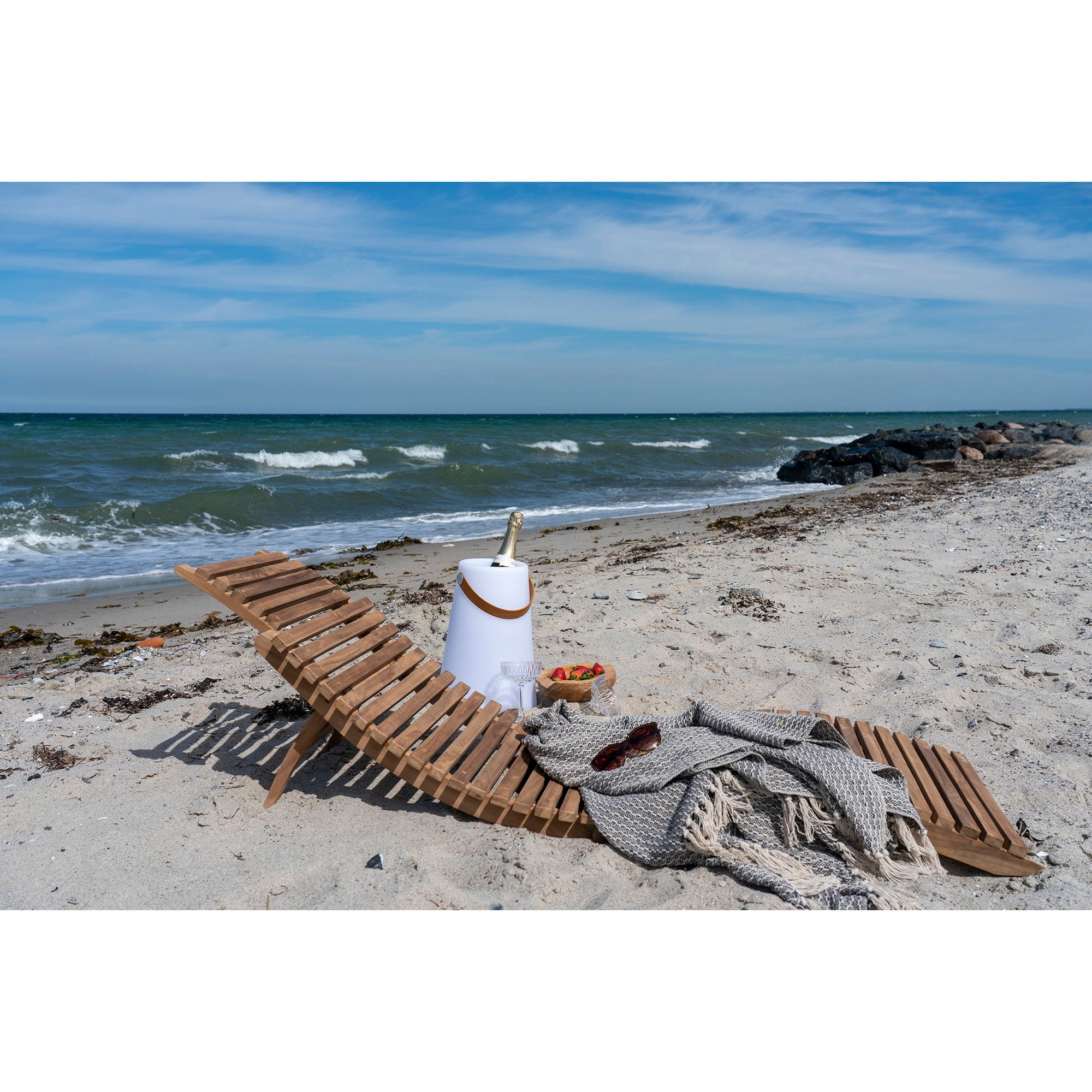 Arrieta Sun Lounger - ligstoel, teak, naturel