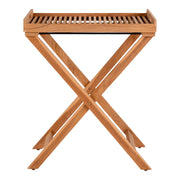 Ronda Dienbladtafel - Dienbladtafel, teakhout, naturel, 60x40x70 cm