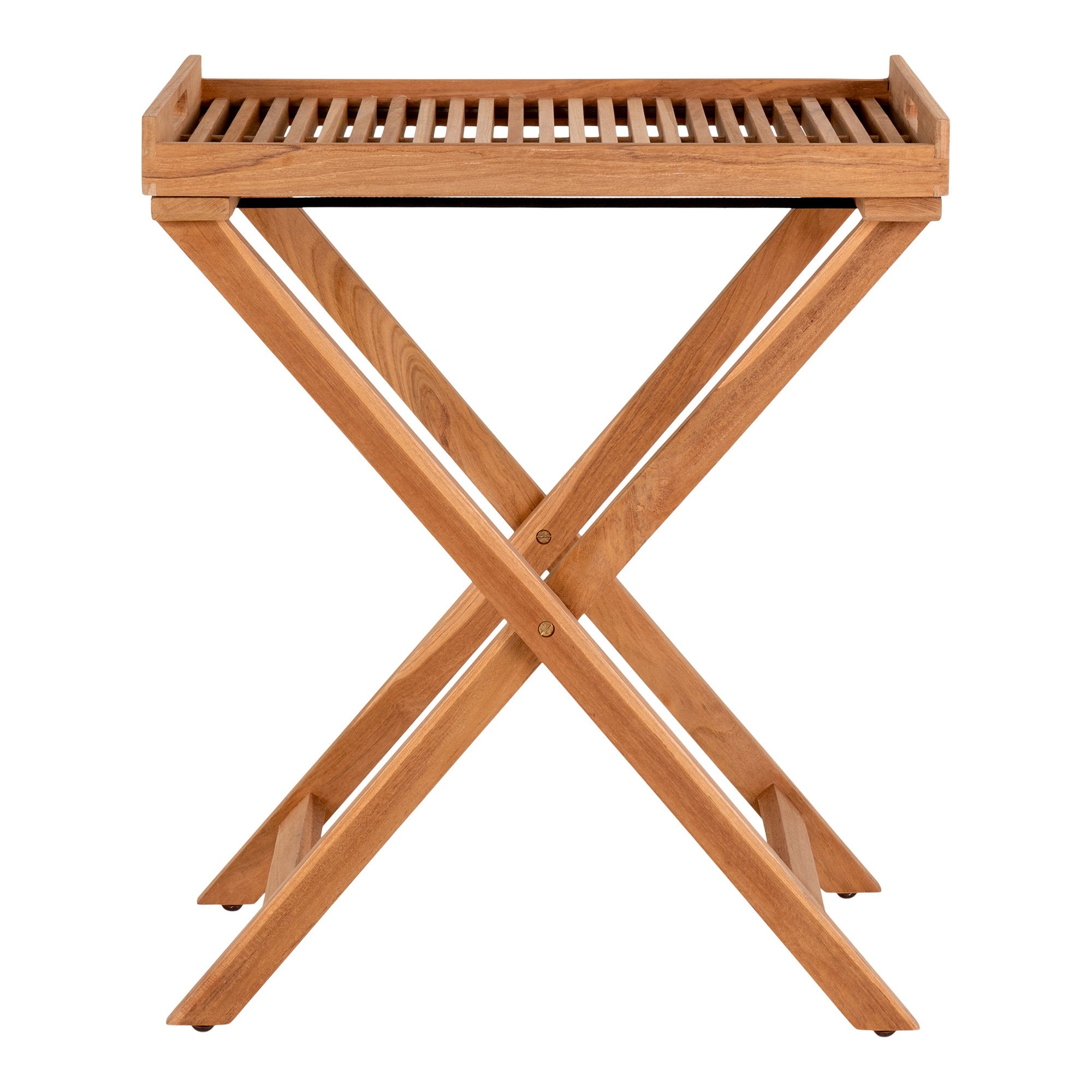 Ronda Dienbladtafel - Dienbladtafel, teakhout, naturel, 60x40x70 cm