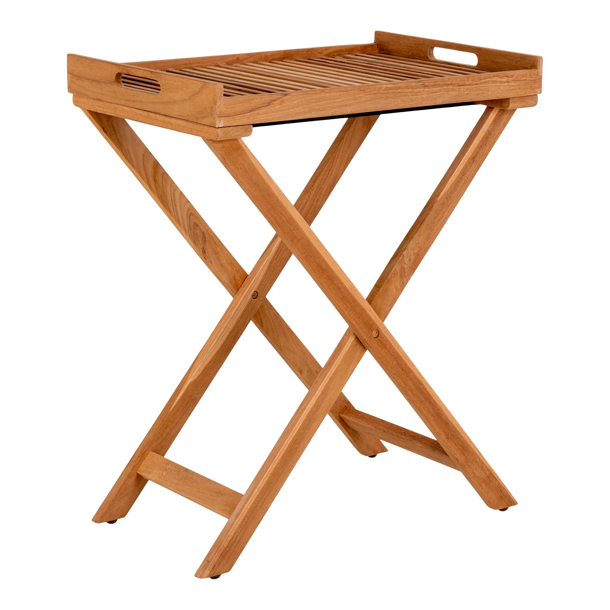 Ronda Dienbladtafel - Dienbladtafel, teakhout, naturel, 60x40x70 cm