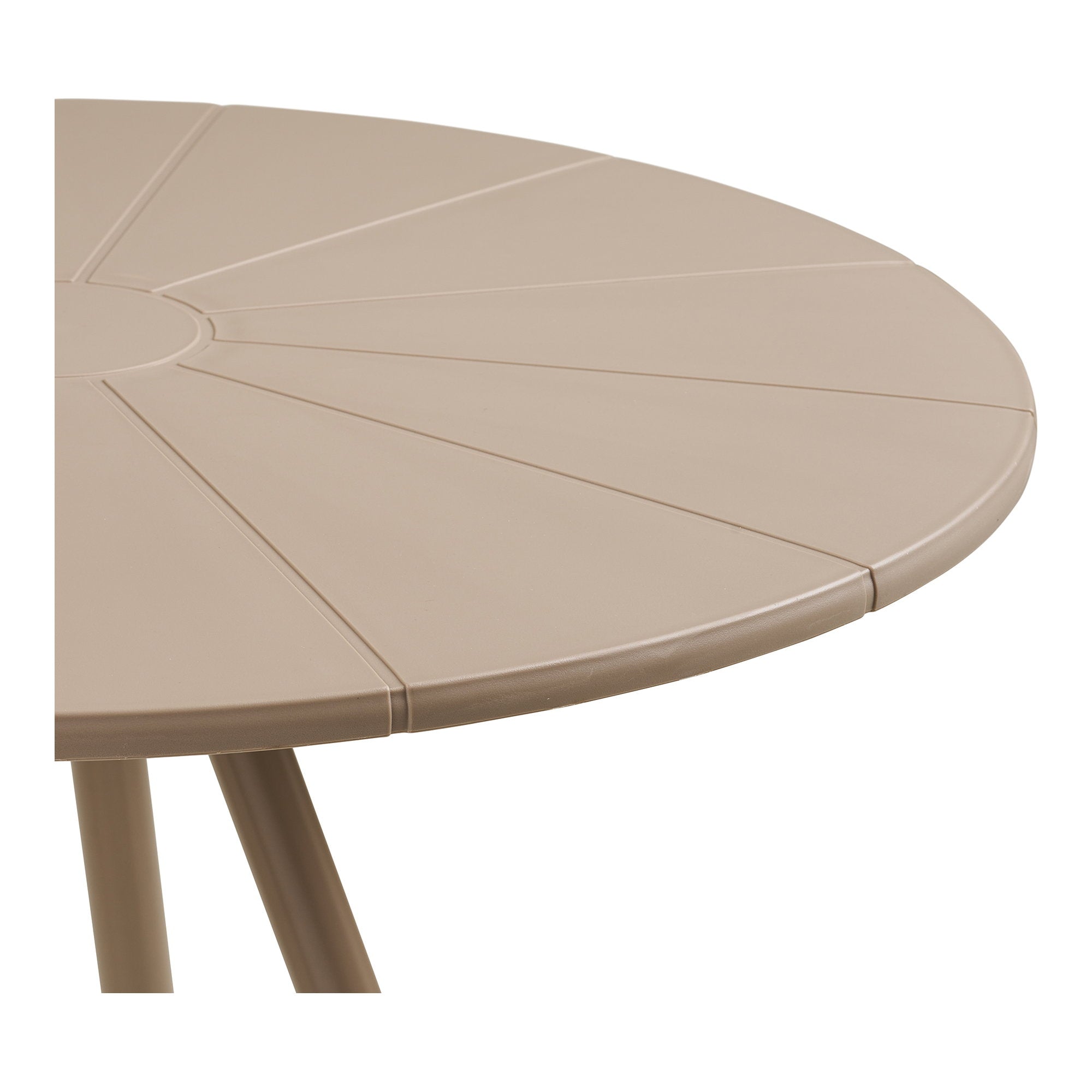 Barletta Bistrotafel - Bistrotafel, polypropyleen/staal, taupe, ø70 x 73,5 cm