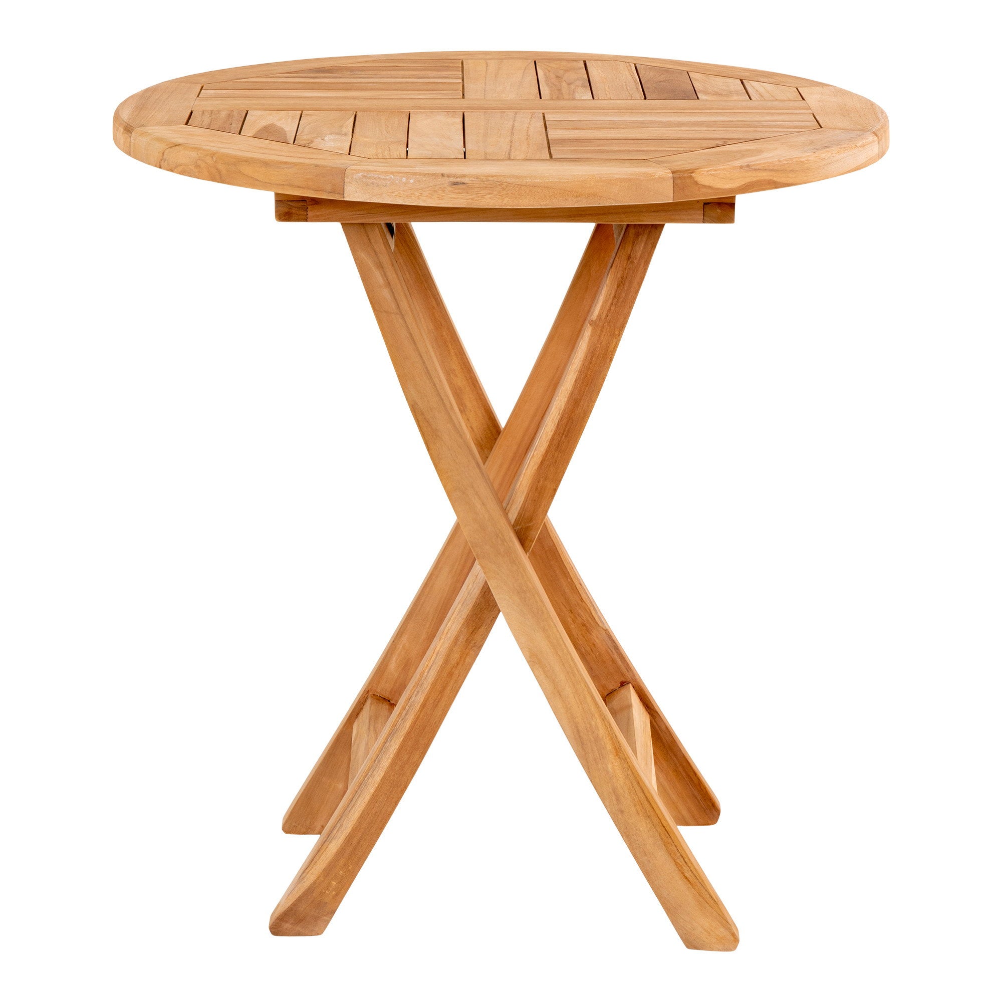 Oviedo Bijzettafel - Bijzettafel van teakhout, naturel ø70x75 cm