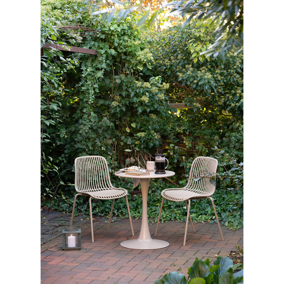 Meira Bistro Table - Bistrotafel, staal, taupe, ø60x72 cm