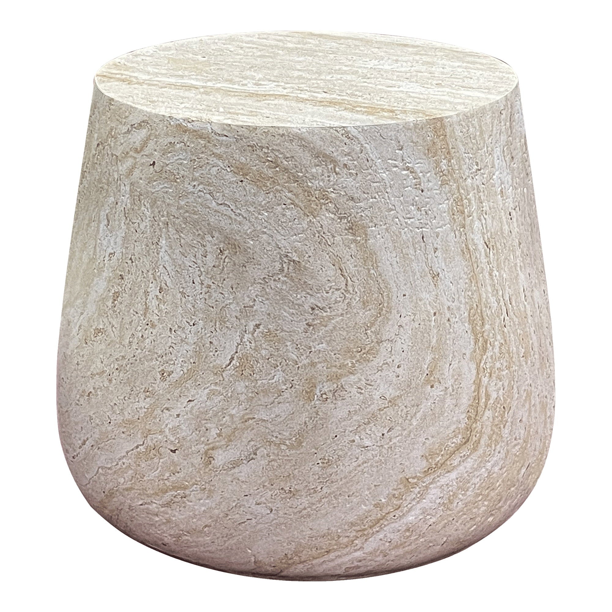 Bonn Bijzettafel - Bijzettafel, fiberclay, naturel ø47,5 x 41 cm
