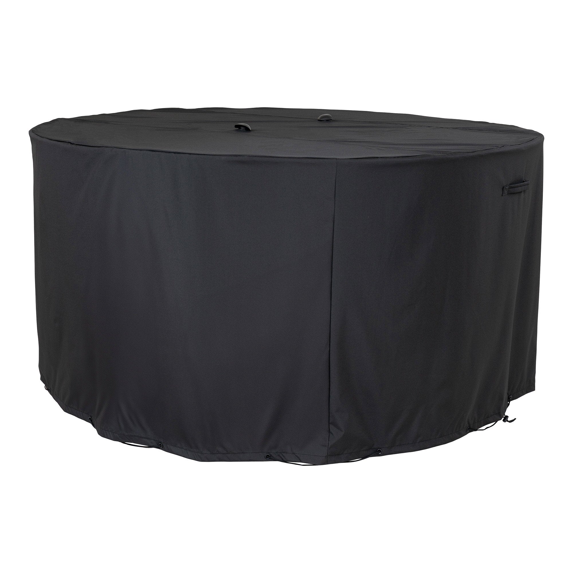 Luxe hoes - Luxe hoes voor ronde tafel 180 cm met 4 stoelen, 210 g/m2 600D polyester PU-gecoat, waterafstotend, zwart