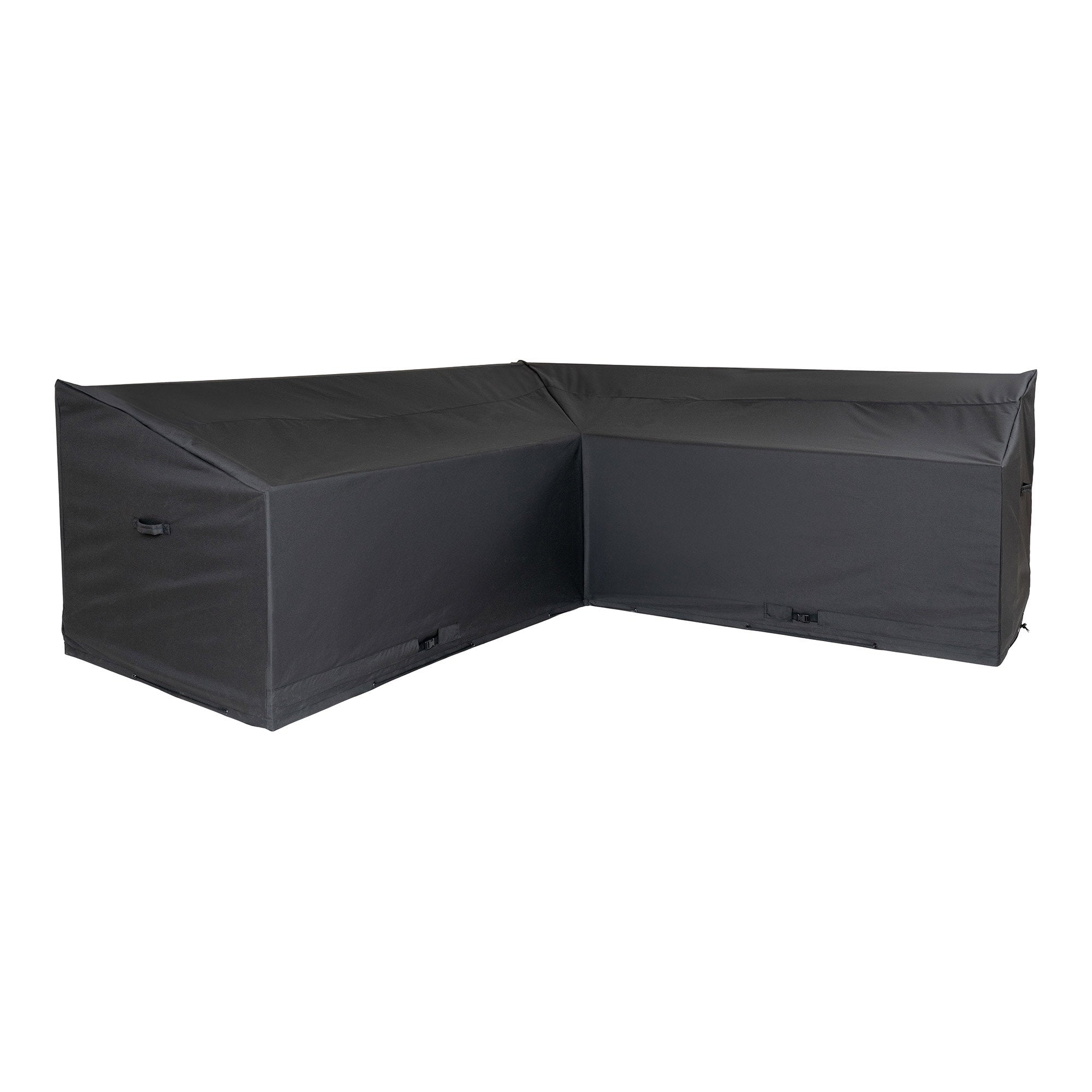 Luxe hoes - luxe hoes voor hoekopstelling (rechts- of linkszijdig), 210 g/m², 600D polyester, PU-gecoat, waterafstotend, zwart