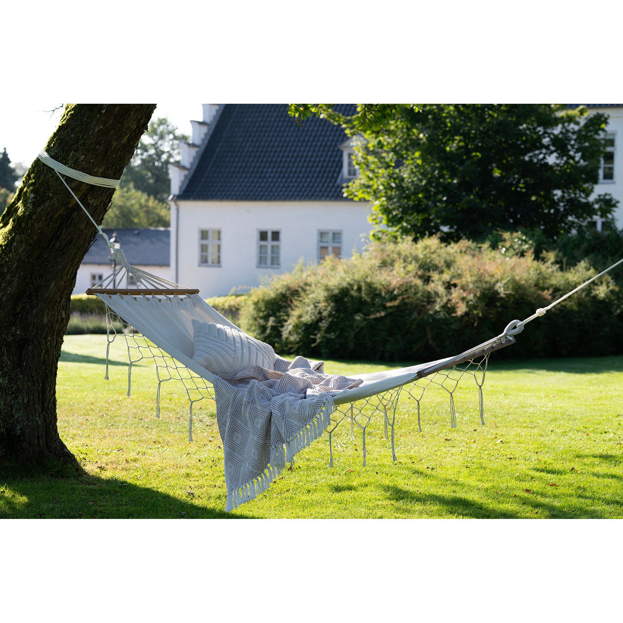 Edessa Hammock - Hangmat, polyester/katoen, lariks, gebroken wit