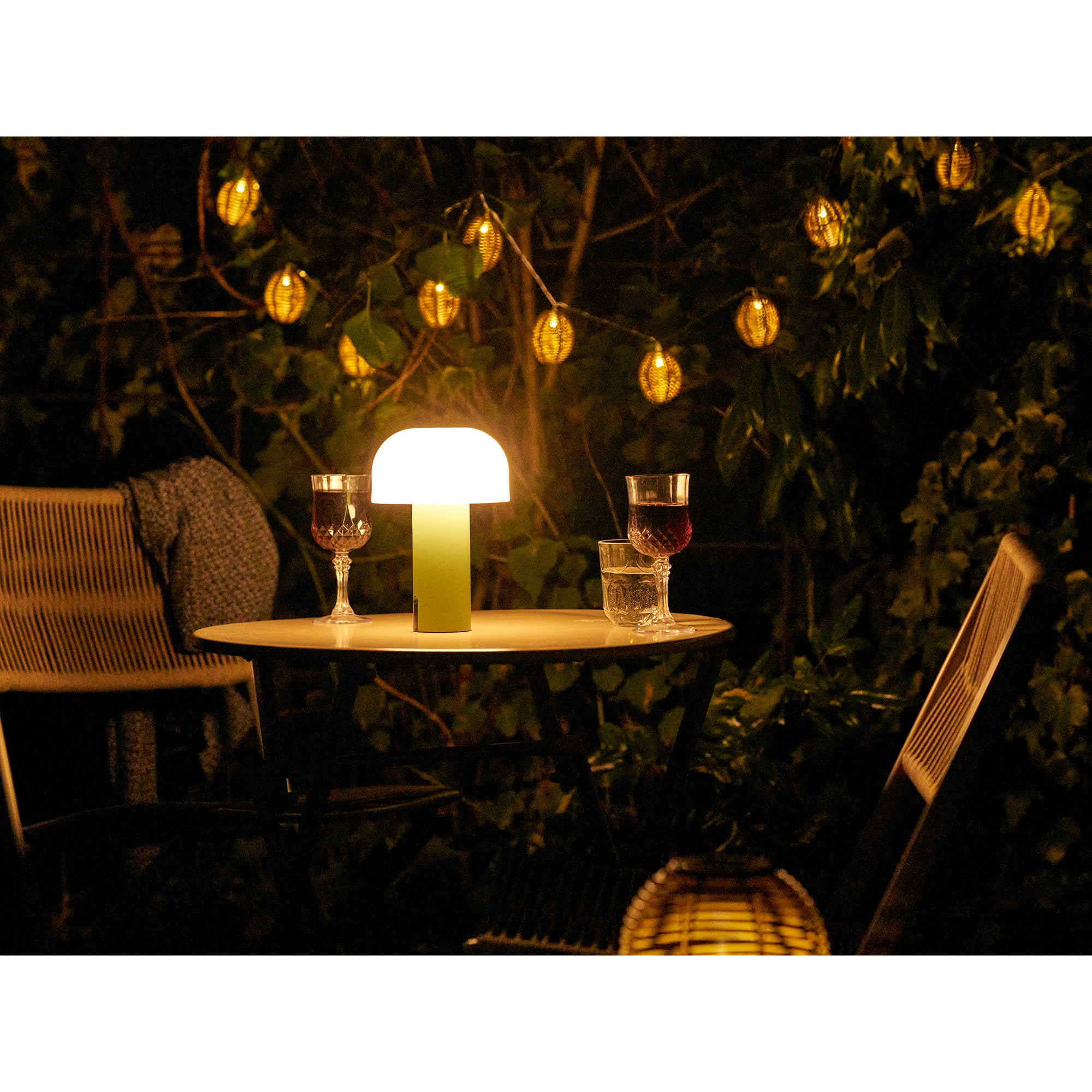 Soham LED-lamp - oplaadbare lamp, wit/groen