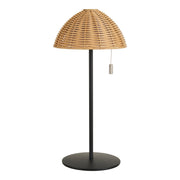 Wigan LED Tafellamp - Tafellamp, metaal, oplaadbaar, naturel/zwart