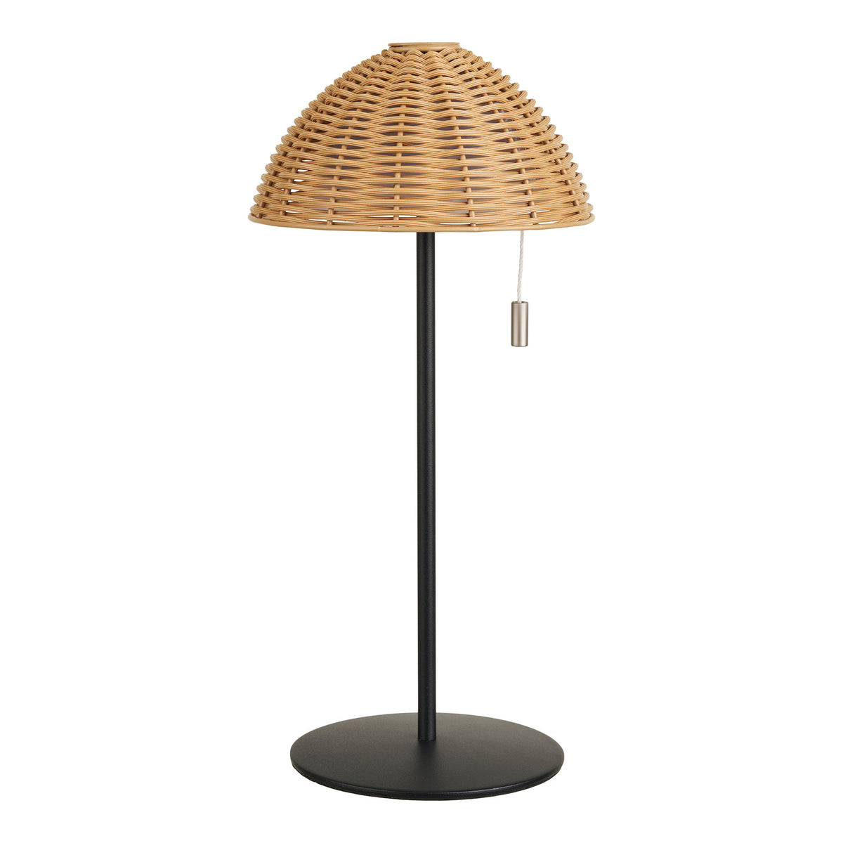 Wigan LED Tafellamp - Tafellamp, metaal, oplaadbaar, naturel/zwart