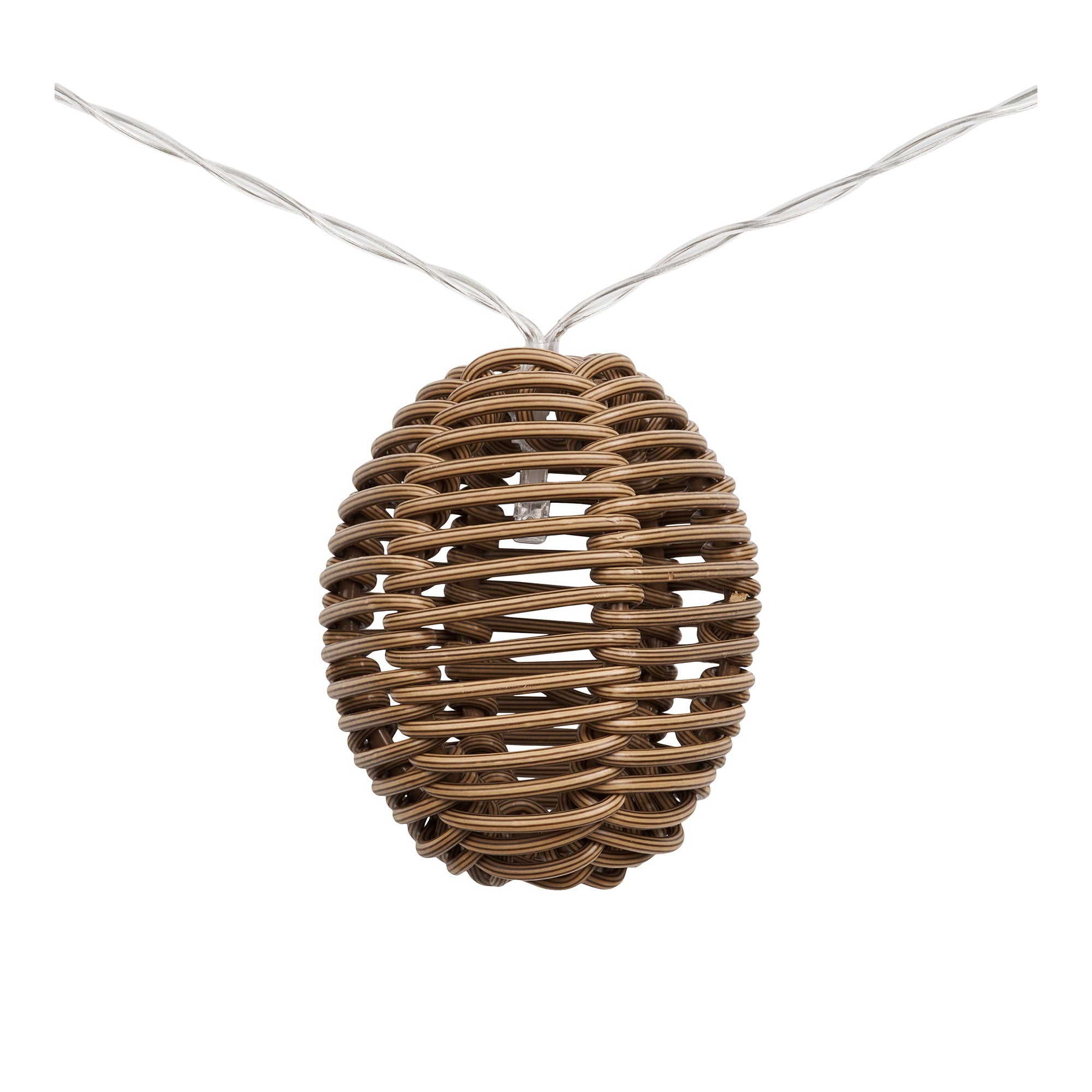 Carlisle LED String Light - Lichtsnoer, polyrattan/metaal, naturel/zwart