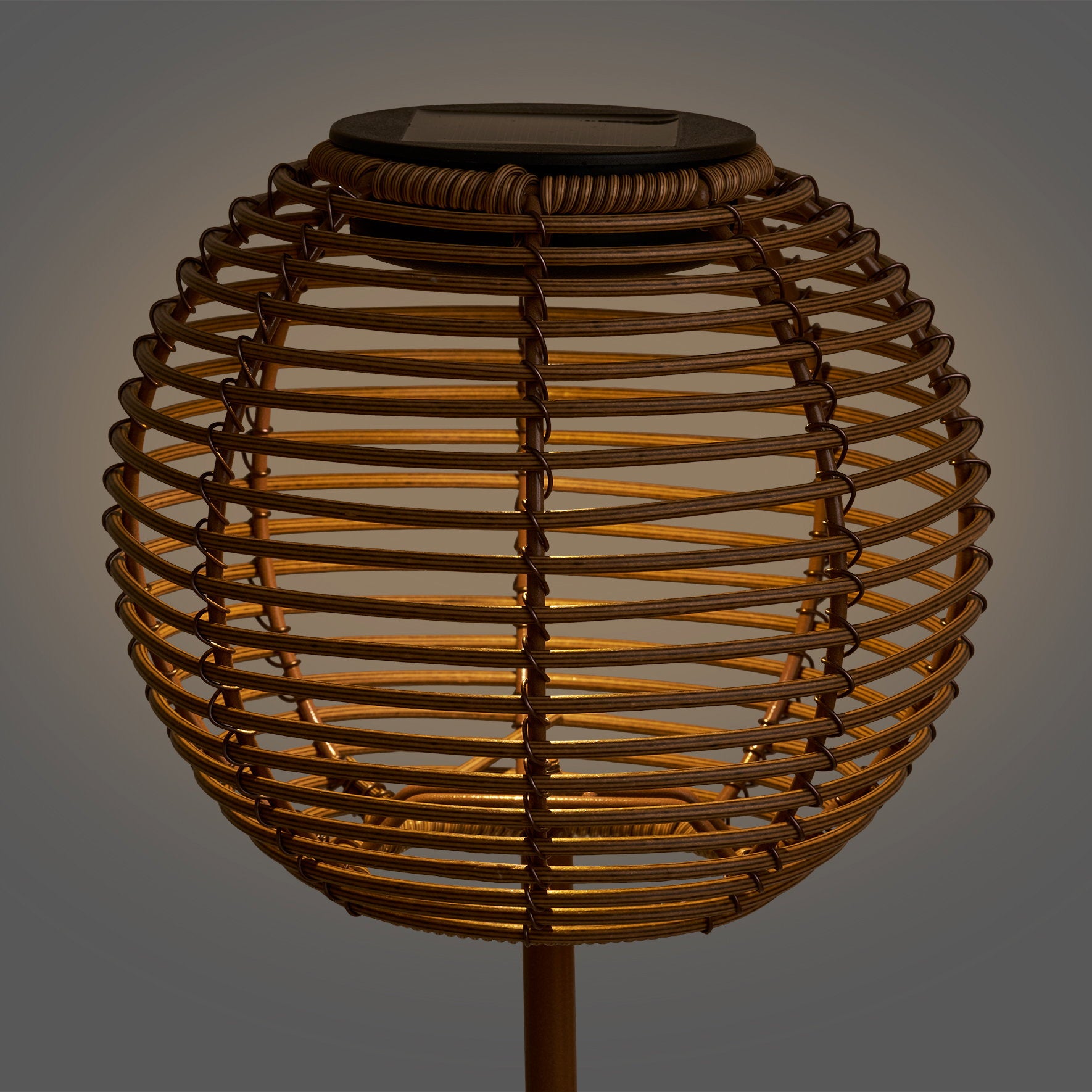 Carlisle Lamp - Lamp, oplaadbaar met geïntegreerd zonnepaneel, naturel
