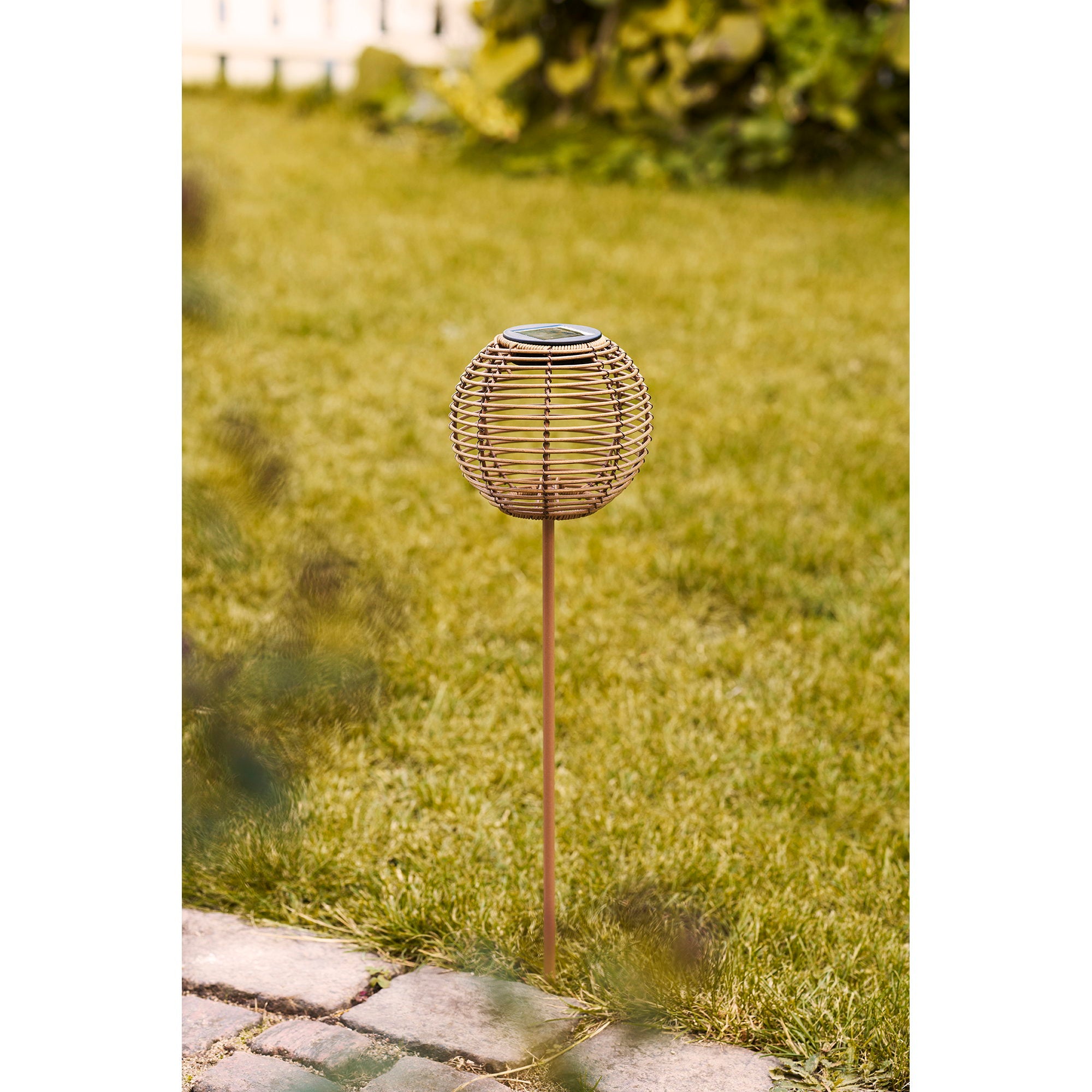 Carlisle Lamp - Lamp, oplaadbaar met geïntegreerd zonnepaneel, naturel