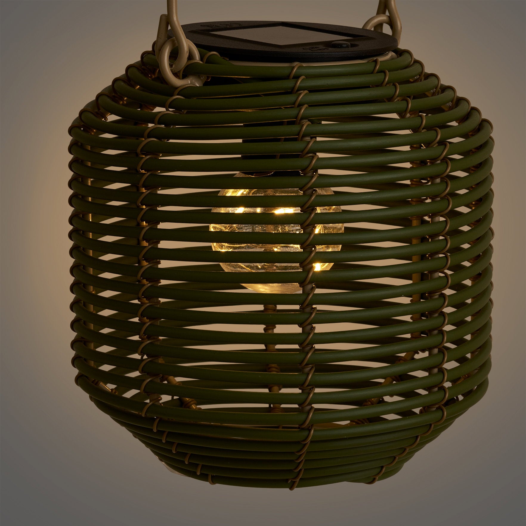 Crewe Lantern - Lantaarn, oplaadbaar met geïntegreerd zonnepaneel, naturel