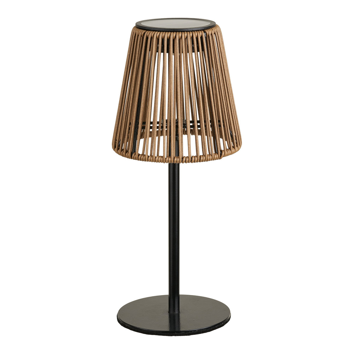 Salford Lamp - Oplaadbare lamp met geïntegreerd zonnepaneel, bruin/zwart