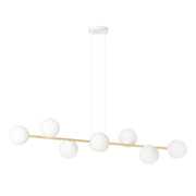 Hanglamp - GRAVITY 8 WIT GOUD
