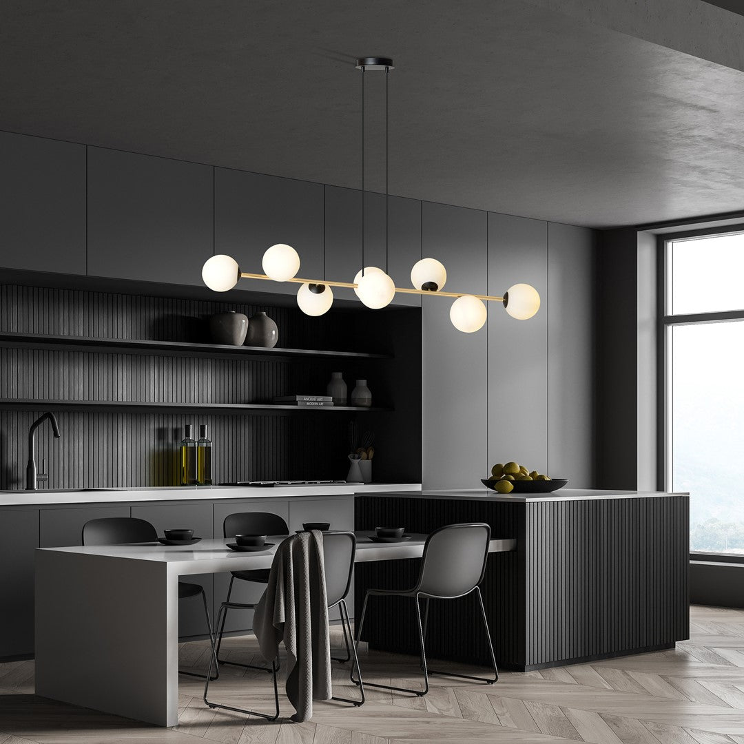 Hanglamp - GRAVITY 8 BL OPAAL