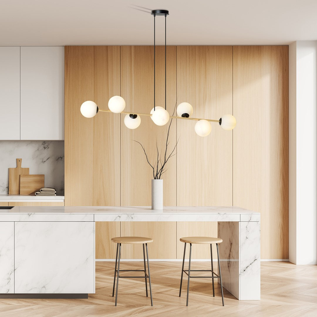Hanglamp - GRAVITY 8 BL OPAAL